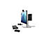 Une configuration informatique sur fond blanc. Elle se compose d'un moniteur avec webcam, d'un casque, d'un clavier, d'une souris et d'un petit boîtier informatique.