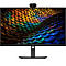 Dell Monitor mit Webkamera oben mittig und farbenfrohem, abstraktem Hintergrund auf dem Display.