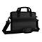 Schwarze Laptoptasche mit Tragegriff und Schultergurt. Auf der Tasche ist der Schriftzug "EcoLoop" und das Logo von "Dell" zu sehen.