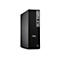 Ein schwarzer Dell-Tower-PC steht vor weißem Hintergrund. Auf der Vorderseite befinden sich USB-Anschlüsse und das Dell-Logo.