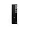 Ein schwarzer Dell-Tower-PC, Frontansicht. Sichtbar sind: Power-Button, Anschlüsse und das Dell-Logo.