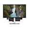 Ein Dell-Monitor vor weißem Hintergrund. Auf dem Bildschirm ist eine Flusslandschaft zu sehen. Unterhalb des Monitors befinden sich ein schwarzes Gehäuse und ein silberner Standfuß.