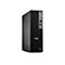 Ein schwarzer Dell-Tower-Computer. Auf der Vorderseite sind ein Netzschalter, Anschlüsse und das Dell-Logo zu sehen.