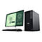 Ein schwarzer Dell-Desktop-PC mit Monitor, Tastatur und Maus. Der Monitor zeigt eine grafische Benutzeroberfläche mit Daten über Satellitenortung.