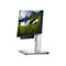 Ein Dell Monitor mit silbernem Standfuß und einer integrierten Soundbar zeigt eine Berglandschaft am See.