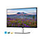 Monitor mit Berglandschaft, Standfuß, schwarzer Rahmen. Unten links sind Logos.
