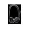 Casque Dell noir avec microphone sur fond noir. Le casque est photographié de face, le logo Dell est visible.