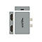 Grauer Delock USB-C Dockingstation-Adapter mit zwei HDMI-Anschlüssen und USB-C-Steckern.