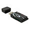 Schwarzer USB-Stick von Delock mit abgenommener Schutzkappe vor weißem Hintergrund.