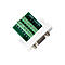 Delock VGA-Terminalblock-Adapter mit 15 Schraubanschlüssen auf grünem PCB vor weißem Hintergrund.