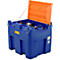 Depósito portátil CEMO Blue-Mobil EASY, con bomba de membrana CEMATIC BLUE 230 V, depósito de 980 l para AdBlue®, argollas, tapa abatible, An 1720 x P 1070 x Al 1120 mm