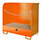 Dépôt de marchandises dangereuses de type GD-A BAUER, acier, L 1420 x l 750 x H 1370 mm, capacité du bac 220 litres, jaune-orange RAL 2000