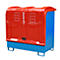 Dépôt de marchandises dangereuses de type GD-B BAUER, acier, L 1460 x l 830 x H 1460 mm, capacité du bac 220 litres, bleu clair RAL 5012