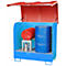 Dépôt de marchandises dangereuses de type GD-B BAUER, acier, L 1460 x l 830 x H 1460 mm, capacité du bac 220 litres, bleu clair RAL 5012