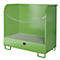 Dépôt de marchandises dangereuses type GD-A BAUER, acier, L 1420 x l 750 x H 1370 mm, volume du bac 220 litres, vert réséda RAL 6011