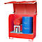 Dépôt de marchandises dangereuses type GD-B BAUER, acier, L 1460 x l 830 x H 1460 mm, volume du bac 220 litres, rouge feu RAL 3000