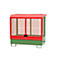 Dépôt de marchandises dangereuses type GD-C BAUER, acier, L 1430 x l 820 x H 1390 mm, serrure à cylindre, capacité du bac 220 I, vert réséda RAL 6011