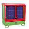 Dépôt de marchandises dangereuses type GD-C BAUER, acier, L 1430 x l 820 x H 1390 mm, serrure à cylindre, capacité du bac 220 I, vert réséda RAL 6011