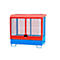 Dépôt de marchandises dangereuses type GD-C BAUER, acier, L 1430 x l 820 x H 1390 mm, serrure cylindrique, capacité du puisard 220 I, bleu clair RAL 5012