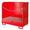 Dépôt de matières dangereuses type GD-A BAUER, acier, L 1420 x l 750 x H 1370 mm, volume du bac 220 litres, rouge feu RAL 3000