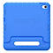 Hellblaue iPad-Hülle mit dem Schriftzug "DEQSTER" und Griff.