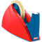 Dérouleur de table Pro de tesa®, rouge/bleu, pour rouleau de 66 m x 25 mm,