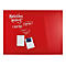 Design-Glasboard magnetoplan®, magnetisch, beschreibbar, Querformat, rot, 1200 x 900 mm