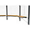 Design zitbank WSM f. Achthoekig paviljoen Paris, L 1000 mm, grenenhout, gepoedercoat Staal, wit