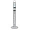 Desinfectiedispenser, met bedieningshendel &amp; lekbak, tot 1000 ml, incl. lege fles, roestvrij staal, B 350 D 350 x H 1220 mm
