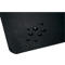 Black desk mat with water droplets.