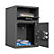 Despositt-kluis Format Dinero 1, 14,6 l, deur rechts draaiend, dubbelbaard slot, inwerpklep, B 290 x D 290 x H 450 mm, grafietgrijs