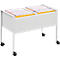 Desserte mobile pour dossiers suspendus Mappenboy DURABLE, double rangée, argent, sans dossiers suspendus