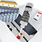 Destructeur de documents HSM SECURIO P40i, niveau de sécurité 4, coupe en particules de 4,5 x 30 mm, 36 feuilles, destructeur de CD, blanc