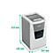 Destructeur de documents Leitz IQ Autofeed Office 150 P5, entièrement automatique, coupe micro 2 x 15 mm, 44 l, capacité de coupe 150 feuilles, blanc