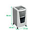 Destructeur de documents Leitz IQ Autofeed Office 300 P5, entièrement automatique, coupe micro 2 x 15 mm, 60 l, capacité de coupe 300 feuilles, avec rouleaux, blanc
