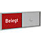 Deurbord met schuiffunctie vrij-bezet voor deurbord Lyon, zelfklevend, B 150 x H 50 mm, aluminium
