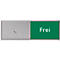 Deurbord met schuiffunctie vrij-bezet voor deurbord Lyon, zelfklevend, B 150 x H 50 mm, aluminium