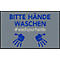 Deurmat Bitte Hände waschen.wash your hands*, polyamide, rug / randen van nitrilrubber, afwasbaar, L 750 x B 1200 mm