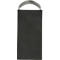 Deurstopper, wigvormig, antislip, met handgreep, L 120 x B 50 x H 30 mm, roestvrij staal &amp; kunststof, zwart-zilver