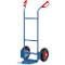 Diable en fils en acier, jusqu'à 200 kg, H 1150 mm, pneumatiques gonflables, bleu