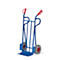 Diable en tube d'acier, jusqu'à 250 kg, roues à bandage caoutchouc, poignées de sécurité, H 1250 x L 600 x P 450 mm, bleu gentiane RAL 5012