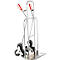 Diable pour escaliers - aluminium - roues en étoile - pneus en caoutchouc plein - capacité de charge 150 kg - bavette extra large