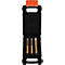 Case with three diamond-coated drill bits. Black case, orange holder.