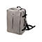 Beige Reisetasche mit schwarzen ReiÃŸverschlÃ¼ssen und Gurten vor weiÃŸem Hintergrund.
