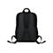 Schwarzer Rucksack von hinten, mit gepolsterten Schultergurten und Tragegriff.