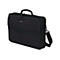 Schwarze Laptoptasche mit Tragegriff, Schultergurt und Reißverschlüssen, Marke DICOTA.