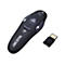 Pointeur laser de présentation noir avec dongle USB. Boutons avec symboles et lettrage de la marque DICOTA.