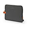 Dunkelgraue Laptoptasche mit Lederelementen und der Aufschrift "DICOTA".