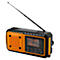 Digitalradio Soundmaster DAB1120R, DAB+/UKW-PLL, Li-Ion-Akku, Solarpanel/Dynamo, LED-Leuchte, B 153 x T 55 x H 75 mm, orange