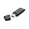 Schwarzer USB-Kartenleser mit abgezogener Kappe und Micro SD-Aufdruck.